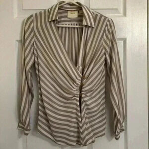 Anthropologie Maeve Striped Marianna Wrap  Top XS
